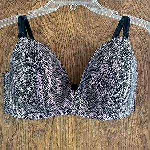 Iridescent Pink.Black Snakeskin Bra | Victoria's Secret Wireless Sexy Illusions